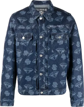 Graphic-Print Denim Jacket
