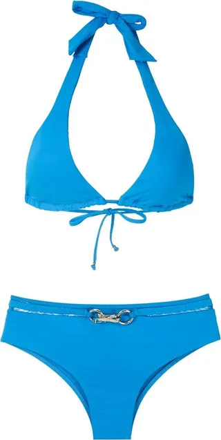 Metallic Embellishment Bikini Set
