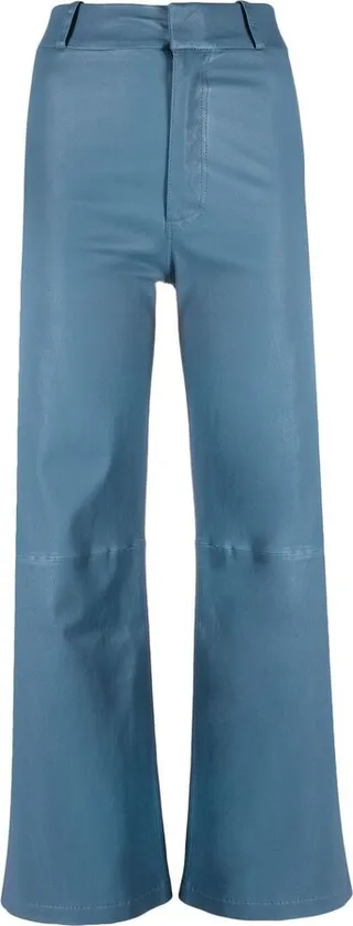 Cropped Leather Trousers