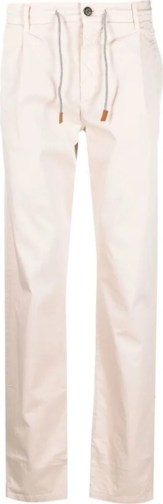 Drawstring-Waist Tapered Trousers