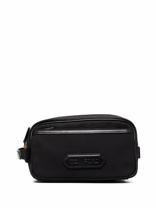 Logo-Patch Wash Bag