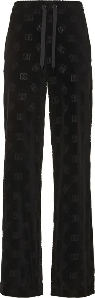 Chenille monogram jacquard sweatpants