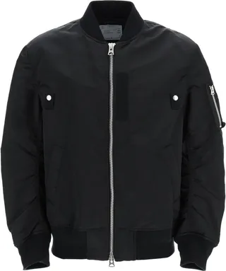 Oversized Nylon Bomber Jacket