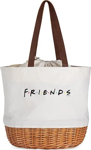 Friends Coronado Canvas & Willow Basket Tote
