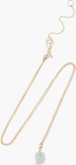 14-Karat Gold Aquamarine Necklace