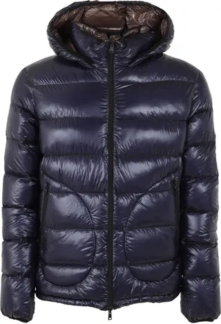 Down Bomber Jacket With Hood