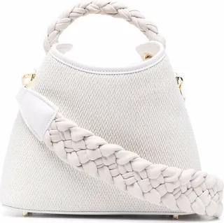 White Baozi Tresse Raffia Mini Bag