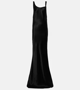 Isabel silk-satin maxi dress