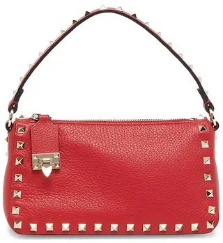 Rockstud Leather Shoulder Bag