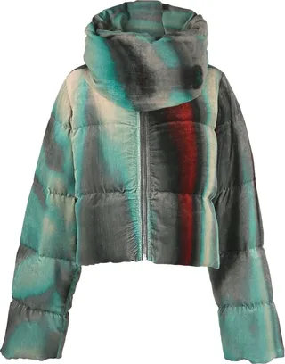 Strobe funnel neck puffer jacket