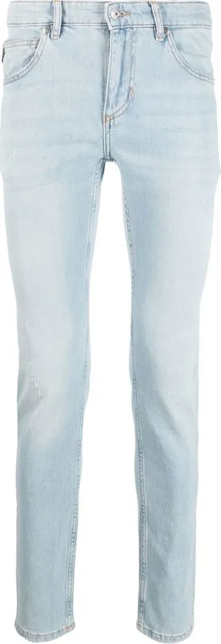 Distressed Slim-Fit Jeans