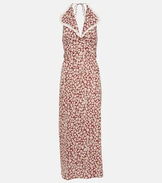 Sabrina floral halterneck midi dress