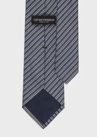 Striped jacquard pure silk tie