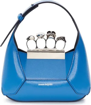 mini Jewelled Hobo leather bag