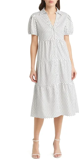 Cece Tiered Midi Dress