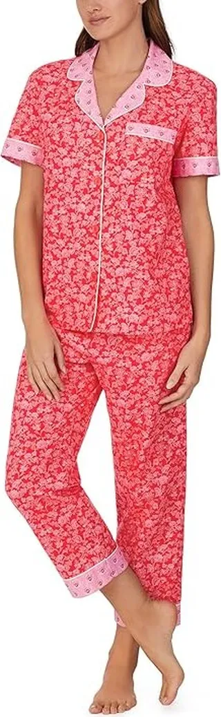 Bedhead PJs Organic Cotton Short Sleeve Cropped PJ Set (Dutchess) Women's Pajama Sets