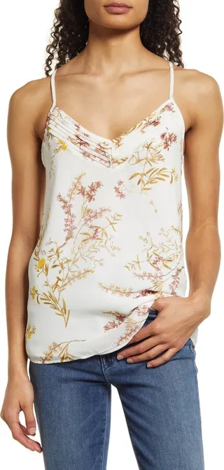 Pintuck Print Camisole