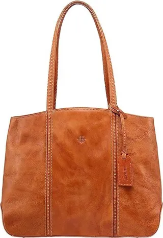 Old Trend Genuine Leather Dancing Bamboo Tote Bag (Chestnut) Handbags