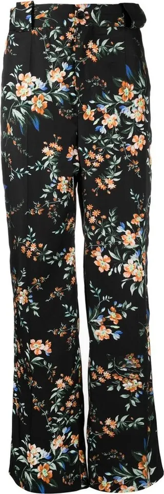 Floral-Print Wide Trousers