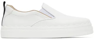 Chloé White Lauren Slip-On Sneakers