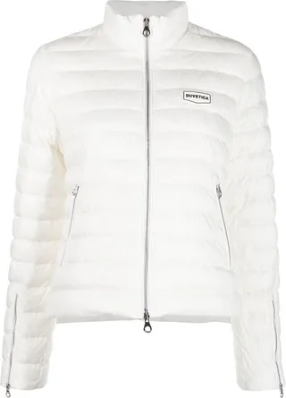 Bedonia logo-patch quilted jacket