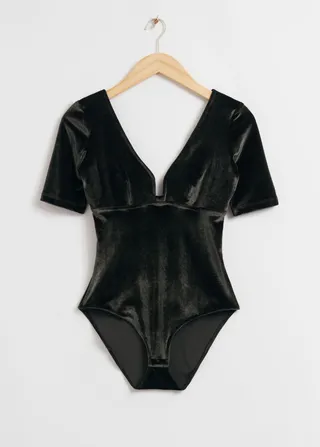 Velvet Jacquard Bodysuit