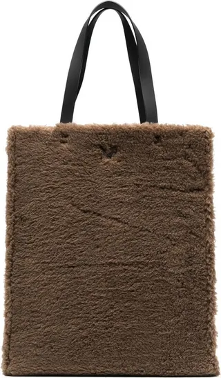 Faux-Shearling Tote Bag