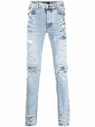 Distressed-Effect Skinny Jeans