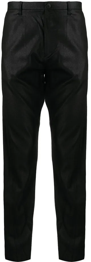 High-Waisted Slim-Fit Trousers