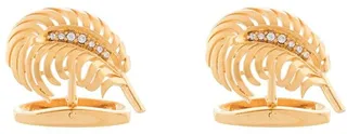 Crystal-Embellished Palm Tree Cufflinks