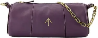 Manu Atelier Cylinder Logo Plaque Shoulder Bag