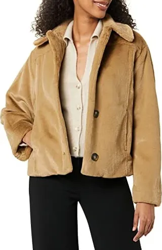 Vince Women's Faux Fur Trucker Jacket