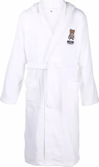 Moschino Teddy Embroidered Bathrobe