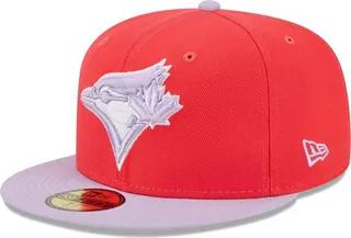 Men's New Era Red and Lavender Toronto Blue Jays Spring Color Two-Tone 59FIFTY Fitted Hat
