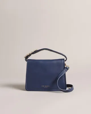 Jewel Detail Crossbody Bag in Dark Blue