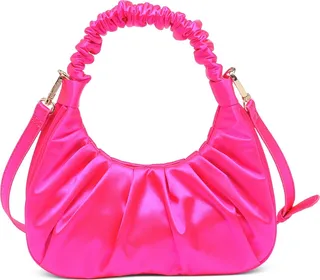 Stormi Ruched Satin Convertible Crossbody with Removeable Strap