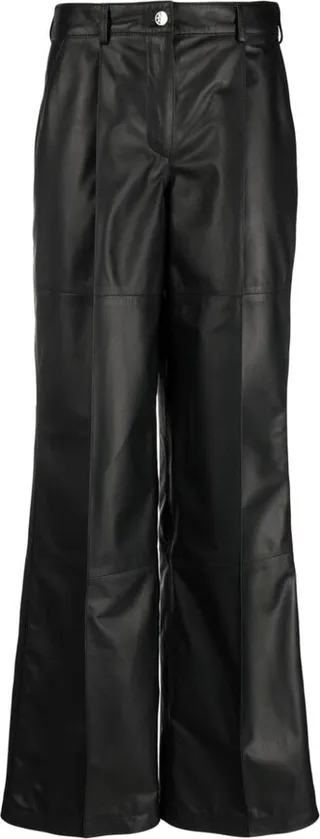 High-Waisted Leather Pants
