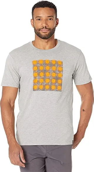 Prana Roots Studio Graphic T-Shirt (Medium Heather Grey) Men's T Shirt
