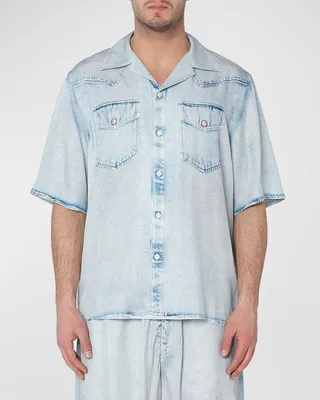 Men's S-Mac-Dnm Viscose Camp Shirt