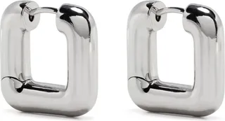 Silver Mini-Square Earrings
