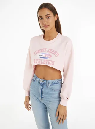 Logo Graphic Crop Sweatshirt