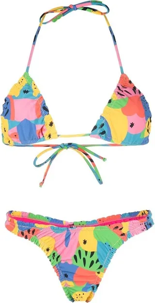 Guia graphic-print bikini set