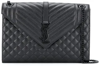 Envelope quilted shoulder bag