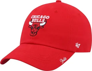 Women's Red Chicago Bulls Miata Clean Up Logo Adjustable Hat