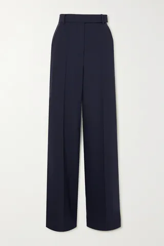 Max Mara - Denaro Pleated Wool Straight-leg Pants - Blue