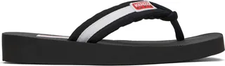 Kenzo Black Setta Flip Flops