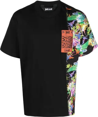 palm tree-print cotton T-shirt