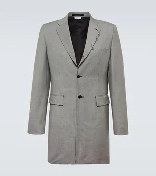 Checked wool jacket