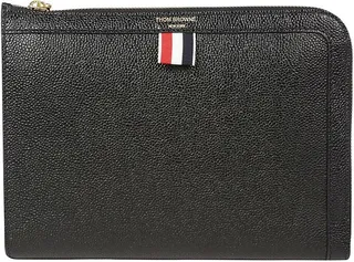 Thom Browne Zipped Logo Pouch