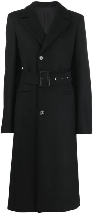 Single-Breasted Belted Coat